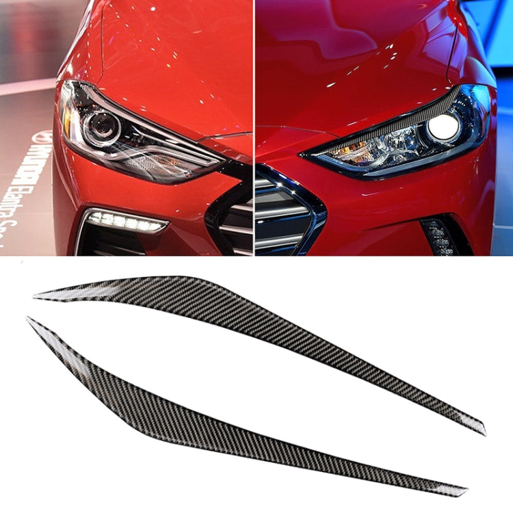 Car Carbon Fiber Light Eyebrow for Hyundai Elantra 2016-2018 - Lamp Decoration by PMC TechLife | Online Shopping South Africa | PMC TechLife | Buy Now Pay Later Mobicred