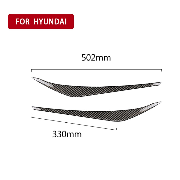 Car Carbon Fiber Light Eyebrow for Hyundai Elantra 2016-2018 - Lamp Decoration by PMC TechLife | Online Shopping South Africa | PMC TechLife | Buy Now Pay Later Mobicred