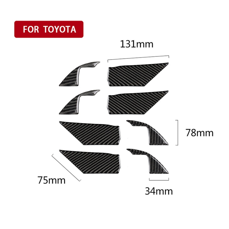 8 in 1 Car Carbon Fiber Door Inner Handle Wrist Panel Decorative Sticker for Toyota Eighth Generation Camry 2018-2019 - Car Interior Mouldings by PMC TechLife | Online Shopping South Africa | PMC TechLife | Buy Now Pay Later Mobicred