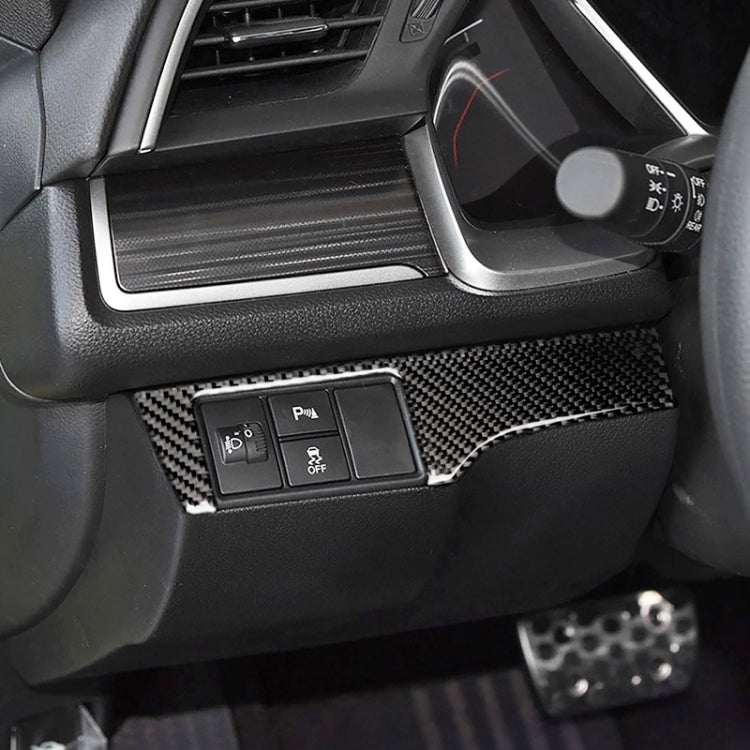 Car Carbon Fiber Headlight Switch Panel Decorative Sticker for Honda Tenth Generation Civic 2016-2019, Left Drive - free shipping - PMC TechLife - Order now!