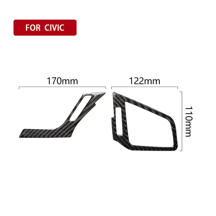 Car Carbon Fiber Right and Left Air Outlet Decorative Sticker for Honda Tenth Generation Civic 2016-2019, Left Drive - Car Interior Mouldings by PMC TechLife | Online Shopping South Africa | PMC TechLife | Buy Now Pay Later Mobicred