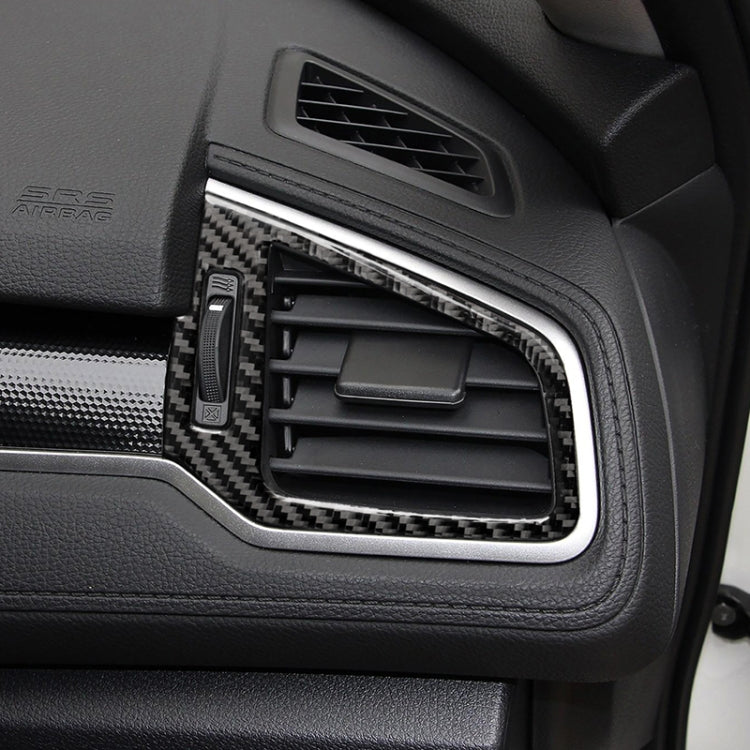 Car Carbon Fiber Right and Left Air Outlet Decorative Sticker for Honda Tenth Generation Civic 2016-2019, Left Drive - Car Interior Mouldings by PMC TechLife | Online Shopping South Africa | PMC TechLife | Buy Now Pay Later Mobicred