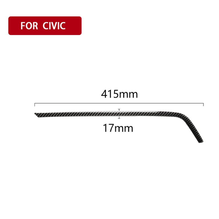 Car Carbon Fiber Central Control Air Outlet Upper Decorative Sticker for Honda Tenth Generation Civic 2016-2019, Left Drive - free shipping - PMC TechLife - Order now!