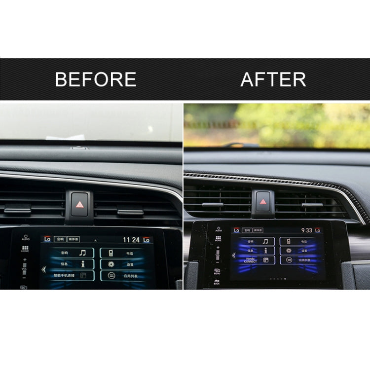 Car Carbon Fiber Central Control Air Outlet Upper Decorative Sticker for Honda Tenth Generation Civic 2016-2019, Left Drive - free shipping - PMC TechLife - Order now!
