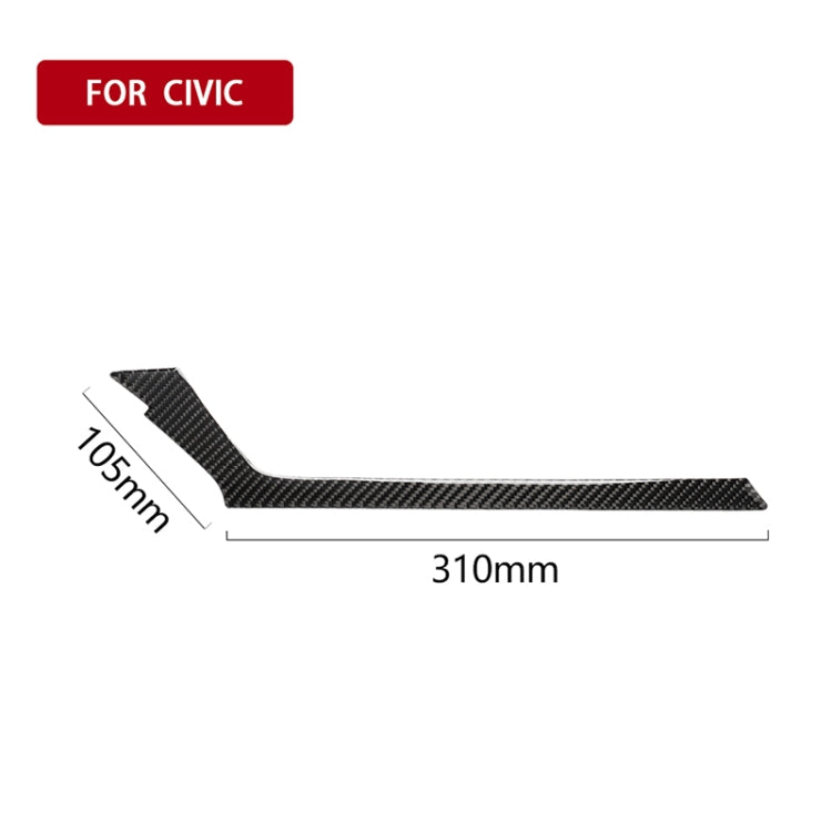Car Carbon Fiber Central Control Air Outlet Below Decorative Sticker for Honda Tenth Generation Civic 2016-2019, Left Drive - Car Interior Mouldings by PMC TechLife | Online Shopping South Africa | PMC TechLife | Buy Now Pay Later Mobicred