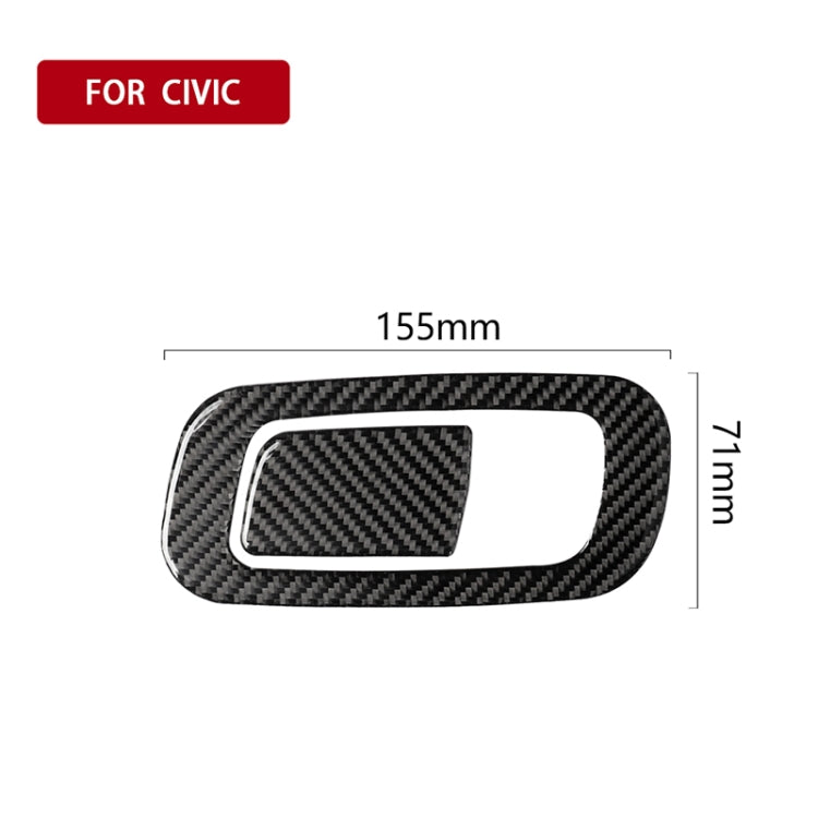 Car Carbon Fiber Storage Box Switch Decorative Sticker for Honda Tenth Generation Civic 2016-2019, Left Drive - Car Interior Mouldings by PMC TechLife | Online Shopping South Africa | PMC TechLife | Buy Now Pay Later Mobicred