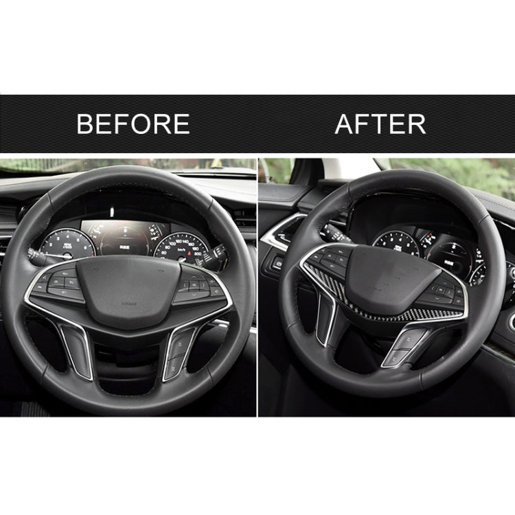 Car Carbon Fiber Steering Wheel Decorative Sticker for Cadillac XT5 2016-2017 - Car Interior Mouldings by PMC Jewellery | Online Shopping South Africa | PMC Jewellery | Buy Now Pay Later Mobicred