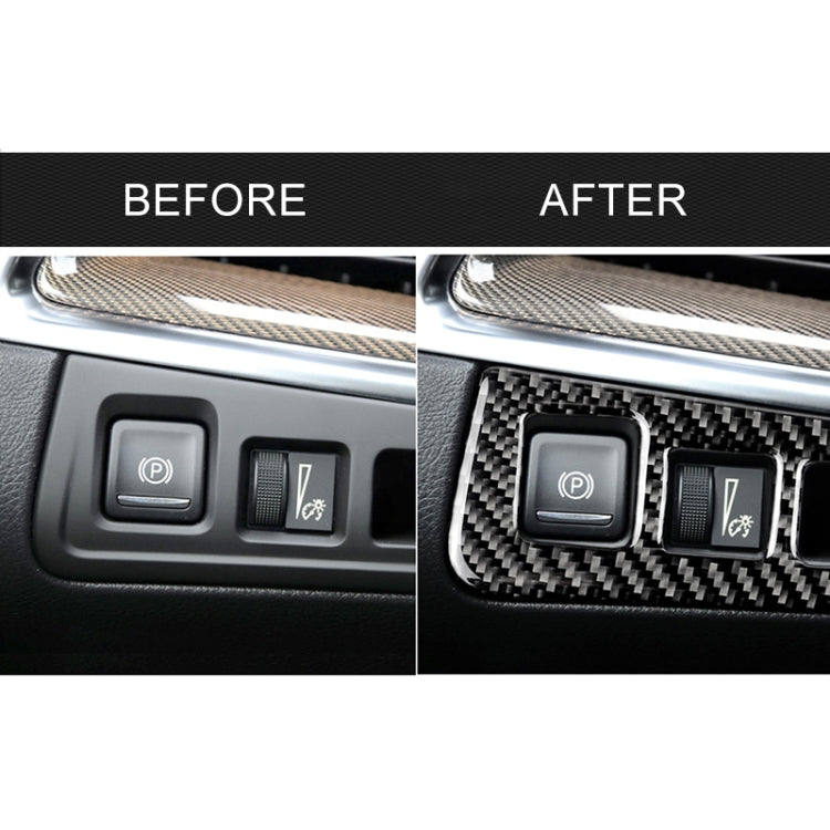 Car Carbon Fiber Headlight Switch Frame Decorative Sticker for Cadillac XT5 2016-2017, High Version, Left Drive - Car Interior Mouldings by PMC Jewellery | Online Shopping South Africa | PMC Jewellery | Buy Now Pay Later Mobicred