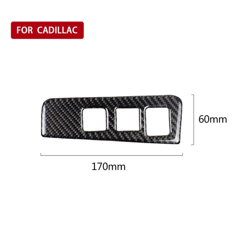 Car Carbon Fiber Headlight Switch Frame Decorative Sticker for Cadillac XT5 2016-2017, Low Version, Left Drive - Car Interior Mouldings by PMC Jewellery | Online Shopping South Africa | PMC Jewellery | Buy Now Pay Later Mobicred