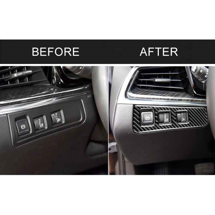 Car Carbon Fiber Headlight Switch Frame Decorative Sticker for Cadillac XT5 2016-2017, Low Version, Left Drive - Car Interior Mouldings by PMC Jewellery | Online Shopping South Africa | PMC Jewellery | Buy Now Pay Later Mobicred