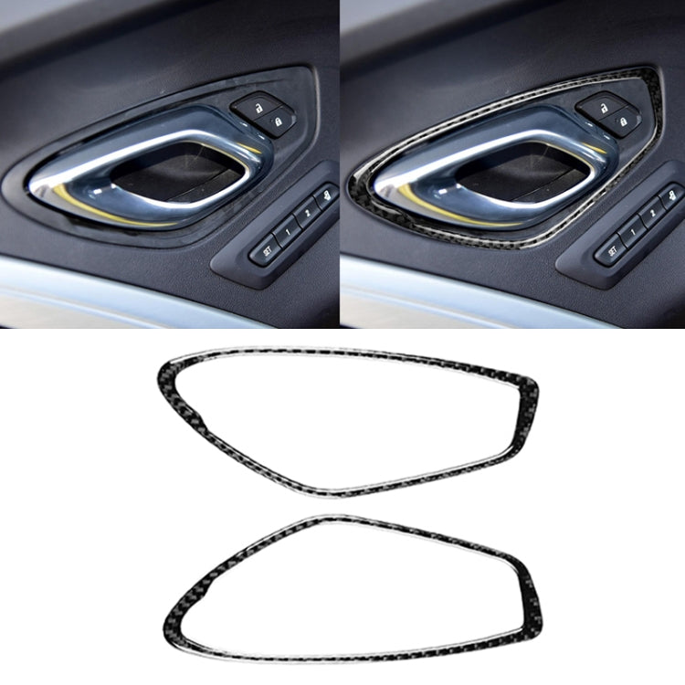 2 PCS Car Carbon Fiber Door Inner Handle Panel Decorative Sticker for Chevrolet Camaro 2017-2019 - Car Interior Mouldings by PMC Jewellery | Online Shopping South Africa | PMC Jewellery | Buy Now Pay Later Mobicred