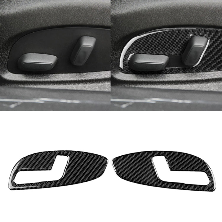2 PCS Car Carbon Fiber Seat Adjustment Panel Decorative Sticker for Chevrolet Camaro 2017-2019 - Car Interior Mouldings by PMC Jewellery | Online Shopping South Africa | PMC Jewellery | Buy Now Pay Later Mobicred