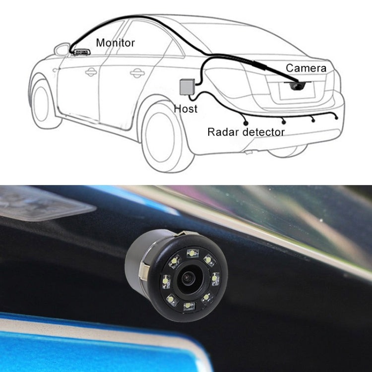 PZ604 170 Degree Car 4.3 inch Rearview Mirror Monitor with Round Camera - Rear View Cameras by PMC TechLife | Online Shopping South Africa | PMC TechLife | Buy Now Pay Later Mobicred