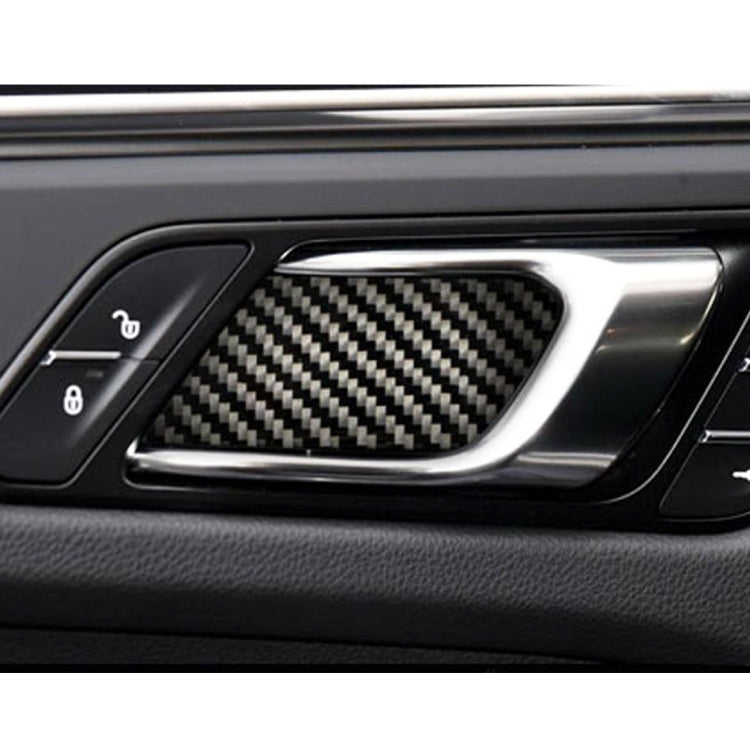 4 PCS Carbon Fiber Car Inner Door Bowl Decorative Sticker for Porsche Macan - Car Interior Mouldings by PMC TechLife | Online Shopping South Africa | PMC TechLife | Buy Now Pay Later Mobicred