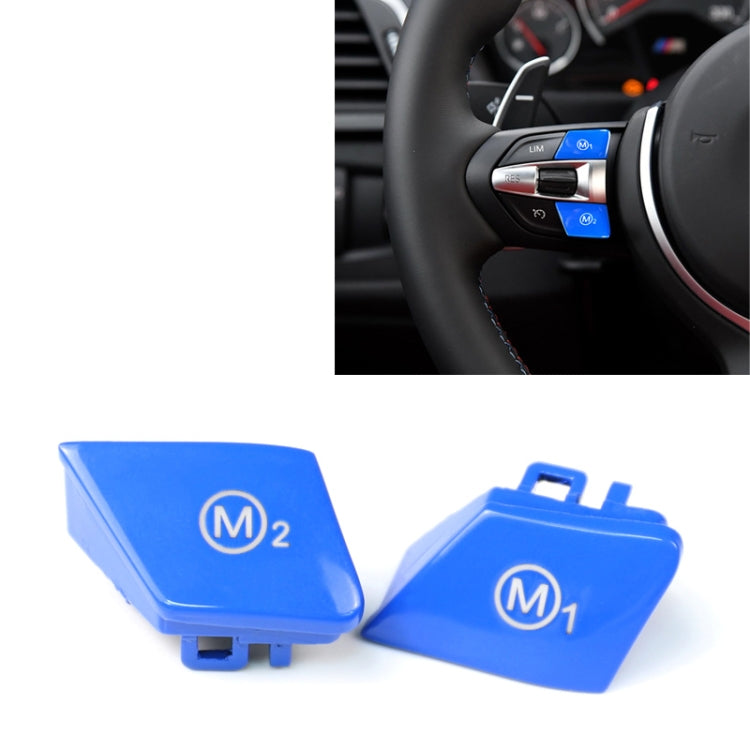 Sports Steering Wheel M1+M2 Fashion Button Switch Trim Cover for BMW F30 F34 F15 F16 2014-2018(Blue) - Steering Wheel Accessories by PMC TechLife | Online Shopping South Africa | PMC TechLife | Buy Now Pay Later Mobicred