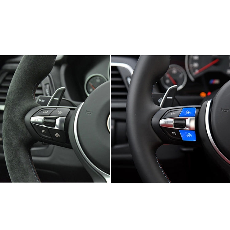 Sports Steering Wheel M1+M2 Fashion Button Switch Trim Cover for BMW F30 F34 F15 F16 2014-2018(Blue) - Steering Wheel Accessories by PMC TechLife | Online Shopping South Africa | PMC TechLife | Buy Now Pay Later Mobicred