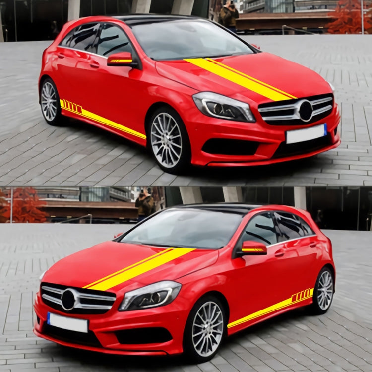 5 in 1 Car Styling Stripe Hood PVC Sticker Auto Decorative Sticker (Yellow) - Decorative Sticker by PMC TechLife | Online Shopping South Africa | PMC TechLife | Buy Now Pay Later Mobicred