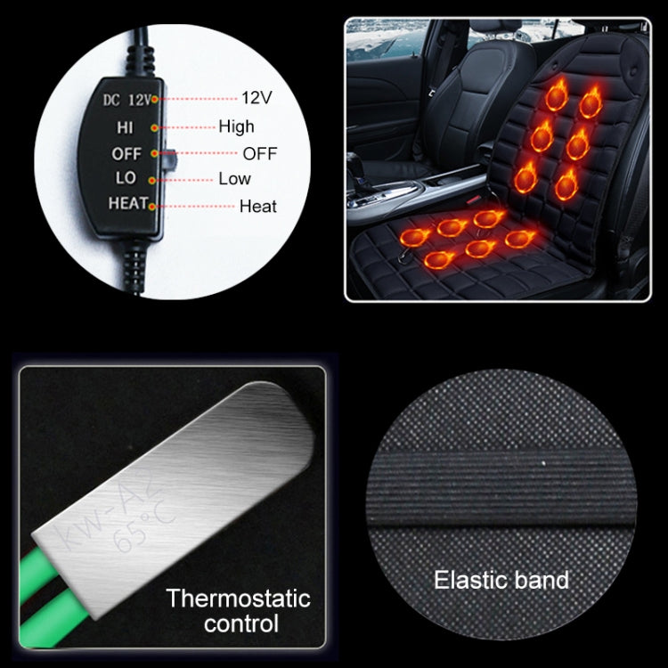 Car 12V Front Seat Heater Cushion Warmer Cover Winter Heated Warm, Single Seat (Coffee) - Seat Accessories by PMC TechLife | Online Shopping South Africa | PMC TechLife | Buy Now Pay Later Mobicred