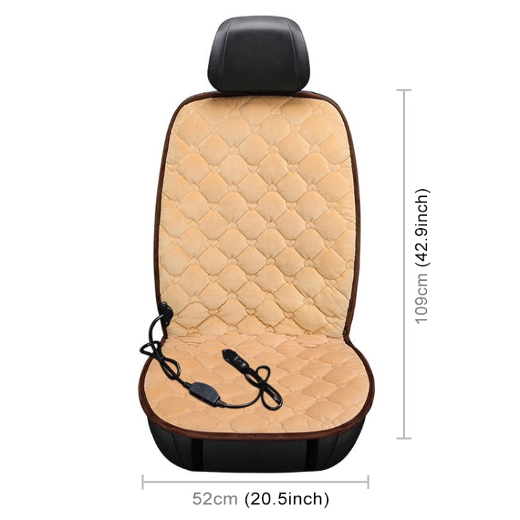 Car 12V Front Seat Heater Cushion Warmer Cover Winter Heated Warm, Single Seat (Beige) - Seat Accessories by PMC TechLife | Online Shopping South Africa | PMC TechLife | Buy Now Pay Later Mobicred