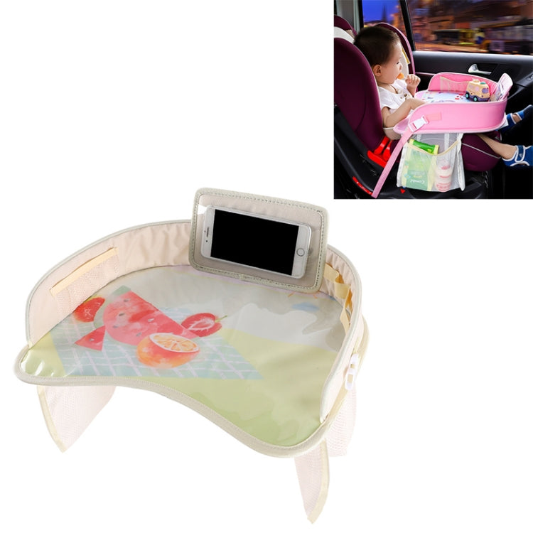 Children Waterproof Dining Table Toy Organizer Baby Safety Tray Tourist Painting Holder with Touch Screen Transparent Bag (Fruit) - Seat Accessories by PMC TechLife | Online Shopping South Africa | PMC TechLife | Buy Now Pay Later Mobicred