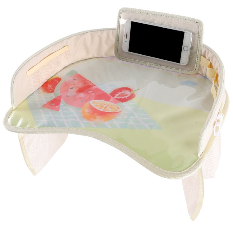 Children Waterproof Dining Table Toy Organizer Baby Safety Tray Tourist Painting Holder with Touch Screen Transparent Bag (Fruit) - Seat Accessories by PMC TechLife | Online Shopping South Africa | PMC TechLife | Buy Now Pay Later Mobicred