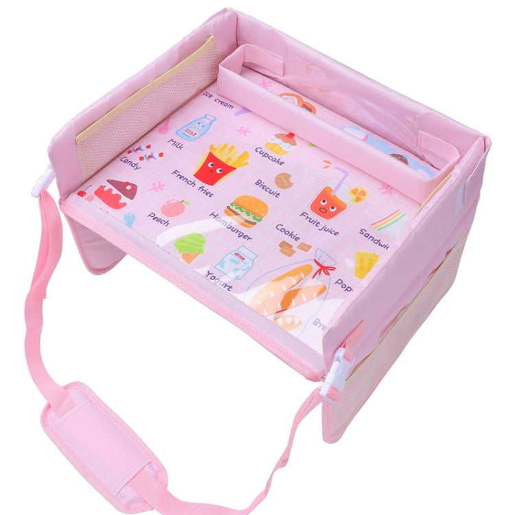 Children Waterproof Dining Table Toy Organizer Baby Safety Tray Tourist Painting Holder  (Pink Food) - Seat Accessories by PMC TechLife | Online Shopping South Africa | PMC TechLife | Buy Now Pay Later Mobicred