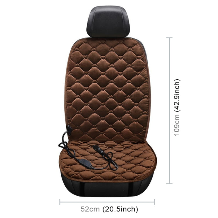 Car 24V Front Seat Heater Cushion Warmer Cover Winter Heated Warm, Single Seat (Coffee) - Seat Accessories by PMC TechLife | Online Shopping South Africa | PMC TechLife | Buy Now Pay Later Mobicred