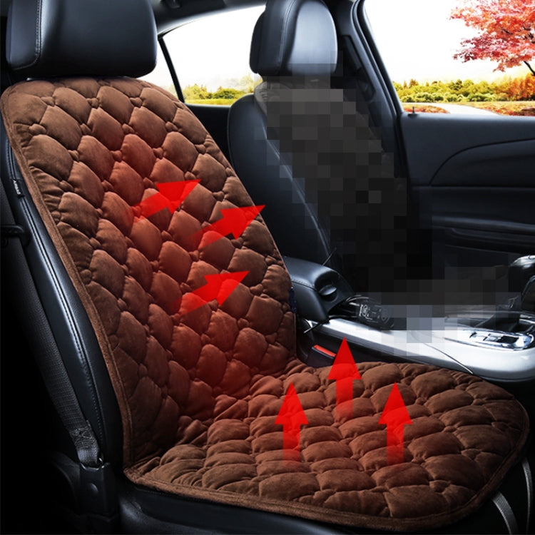 Car 24V Front Seat Heater Cushion Warmer Cover Winter Heated Warm, Single Seat (Coffee) - Seat Accessories by PMC TechLife | Online Shopping South Africa | PMC TechLife | Buy Now Pay Later Mobicred