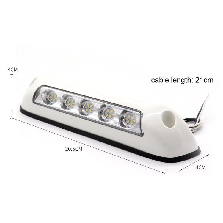DC 12V 2.6W 6000K IP67 Marine RV Waterproof LED Stair Deck Dome Light Ceiling  Lamp, White Shell and Rubber Base - Marine Accessories & Parts by PMC TechLife | Online Shopping South Africa | PMC TechLife | Buy Now Pay Later Mobicred