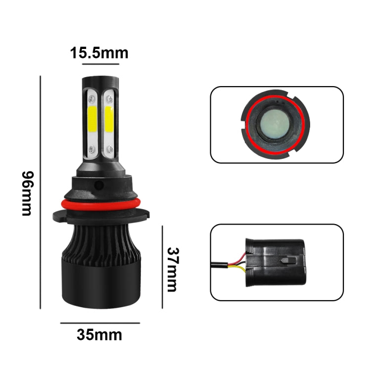 2 PCS S2 9007 / HB5 DC9-36V / 25W / 6000K / 2500LM IP68 Car LED Headlight Lamps (Cool White) - LED Headlamps by PMC TechLife | Online Shopping South Africa | PMC TechLife | Buy Now Pay Later Mobicred