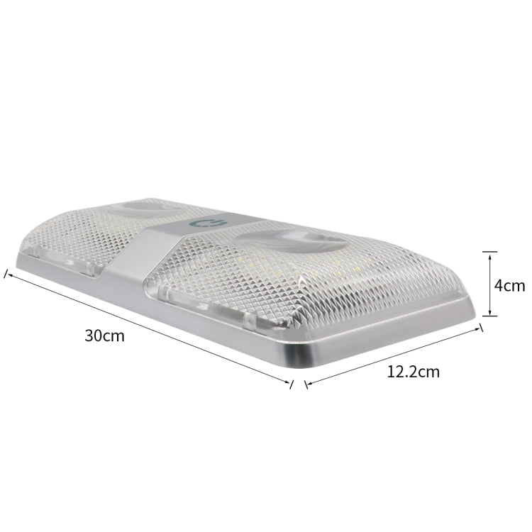 D4376D DC11-18V 6W 6000-6500K IP50 48LEDs SMD-5050 Marine RV Dimmable LED Dome Light Ceiling Lamp, with Touch Control - free shipping - PMC TechLife - Order now!