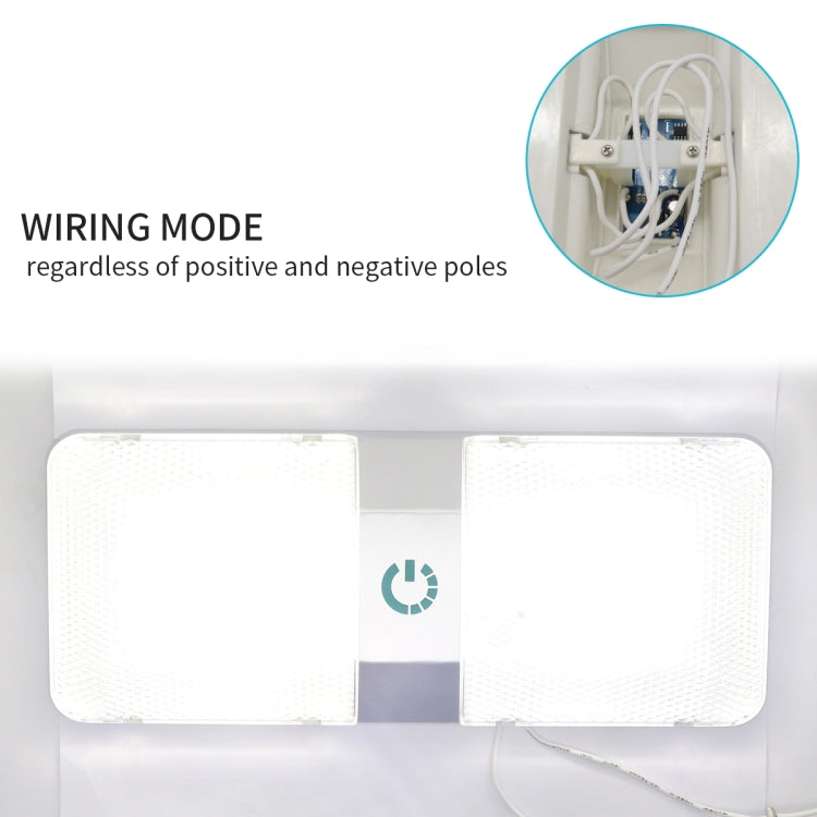 D4376D DC11-18V 6W 6000-6500K IP50 48LEDs SMD-5050 Marine RV Dimmable LED Dome Light Ceiling Lamp, with Touch Control - free shipping - PMC TechLife - Order now!