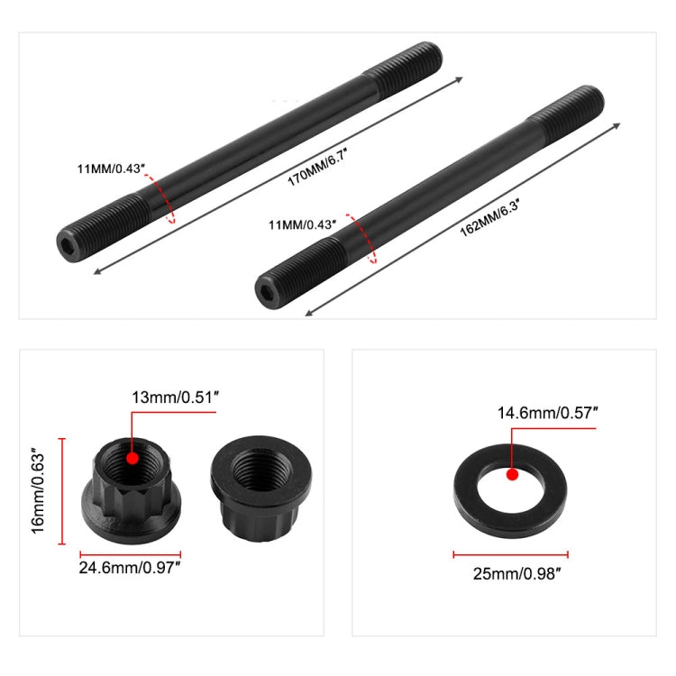Car Cylinder Head Stud Kit for Dodge Cummins 24v Diesel 5.9L & 6.7L (1998-2018) (Black) - Air Intake System by PMC TechLife | Online Shopping South Africa | PMC TechLife | Buy Now Pay Later Mobicred