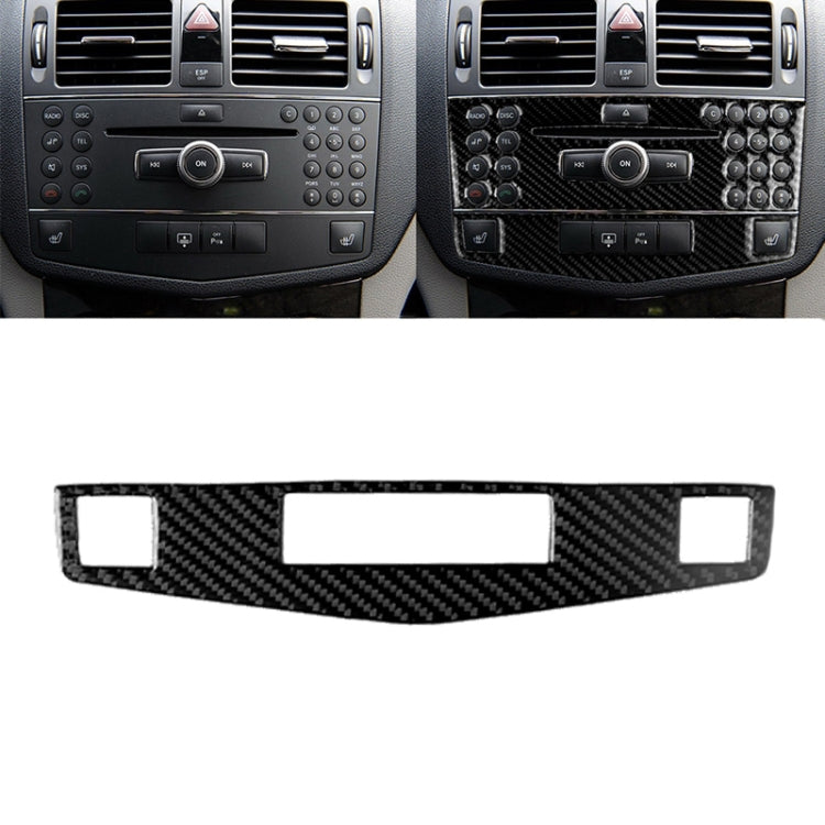 Car Carbon Fiber Center Console Panel Decorative Sticker for Mercedes-Benz W204 C Class 2007-2010 - Car Interior Mouldings by PMC TechLife | Online Shopping South Africa | PMC TechLife | Buy Now Pay Later Mobicred