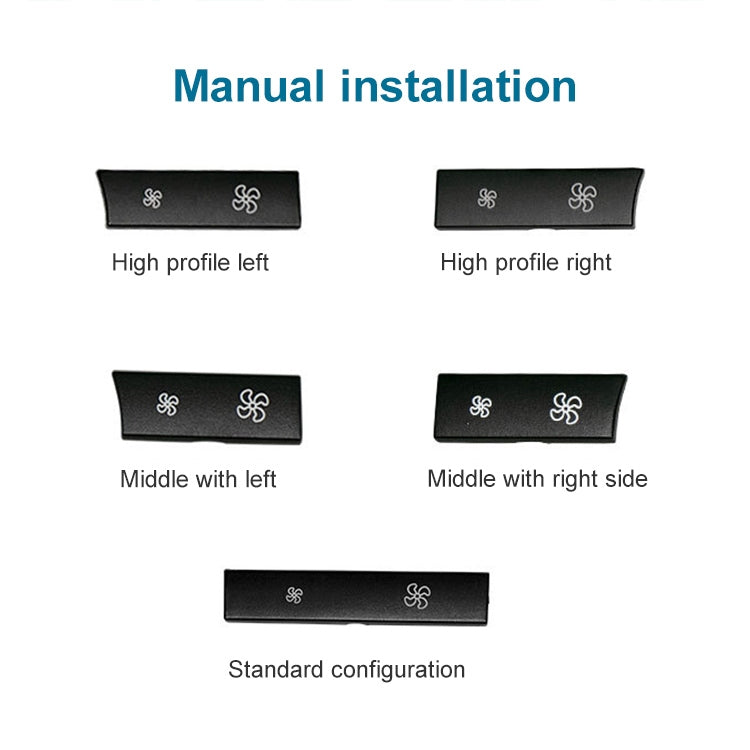 Car Wind Power Switch Air Conditioning Air Volume Button for BMW 5 Series 2011-2017 / 7 Series 2009-2015, Left Middle Configuration - Car Switches by PMC TechLife | Online Shopping South Africa | PMC TechLife | Buy Now Pay Later Mobicred