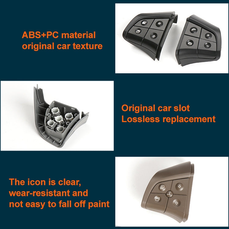 Car Left Side 4-button Steering Wheel Switch Buttons Panel 1648200010 for Mercedes-Benz W164, Left Driving (Grey) - Car Switches by PMC TechLife | Online Shopping South Africa | PMC TechLife | Buy Now Pay Later Mobicred