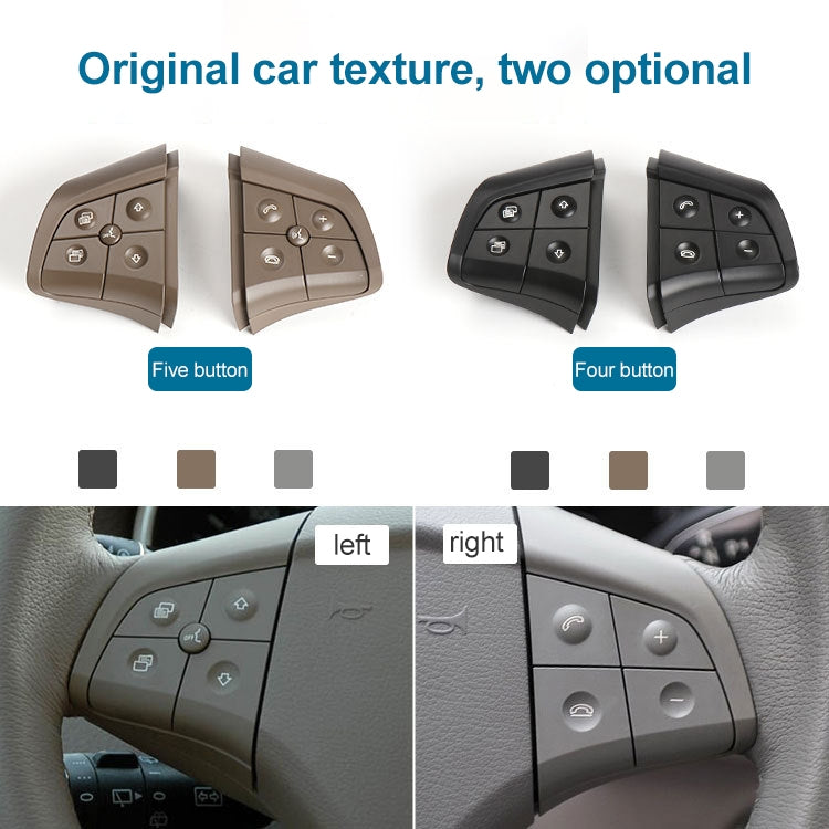 Car Right Side 5-button Steering Wheel Switch Buttons Panel 1648200110 for Mercedes-Benz W164, Left Driving (Coffee) - Car Switches by PMC TechLife | Online Shopping South Africa | PMC TechLife | Buy Now Pay Later Mobicred