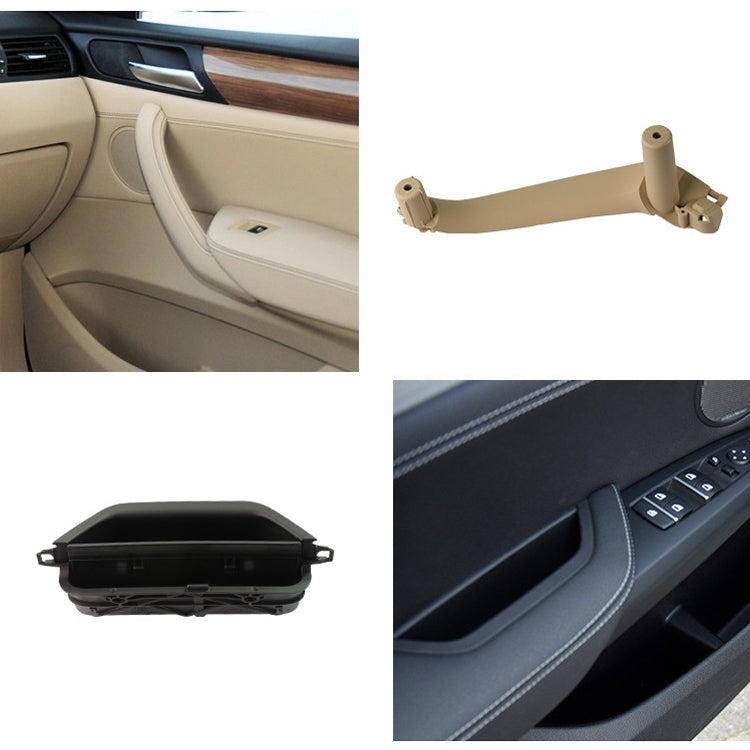Car Front Left Inside Doors Handle Pull Trim Cover 5141 7394 519-1 for BMW X3 X4, Left Driving (Beige) - Door Handles by PMC TechLife | Online Shopping South Africa | PMC TechLife | Buy Now Pay Later Mobicred