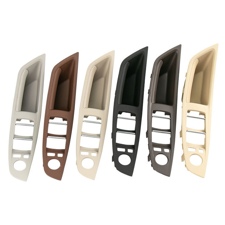 Car High Configuration Version Inside Doors Handle Pull Trim Cover 5141 7225 873 for BMW F10 F18, Left Driving (Beige) - Door Handles by PMC TechLife | Online Shopping South Africa | PMC TechLife | Buy Now Pay Later Mobicred