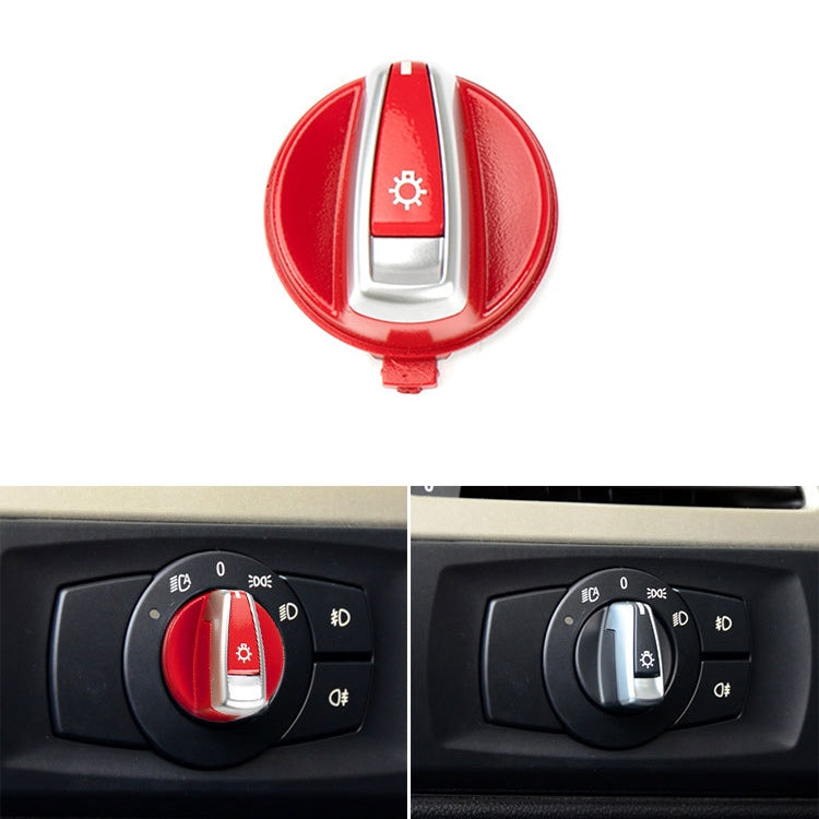 Car Headlight Switch Button Knob Cover Trim 6131 6932 796 for BMW X1 2009-2015, Left Driving(Red) - Car Switches by PMC TechLife | Online Shopping South Africa | PMC TechLife | Buy Now Pay Later Mobicred