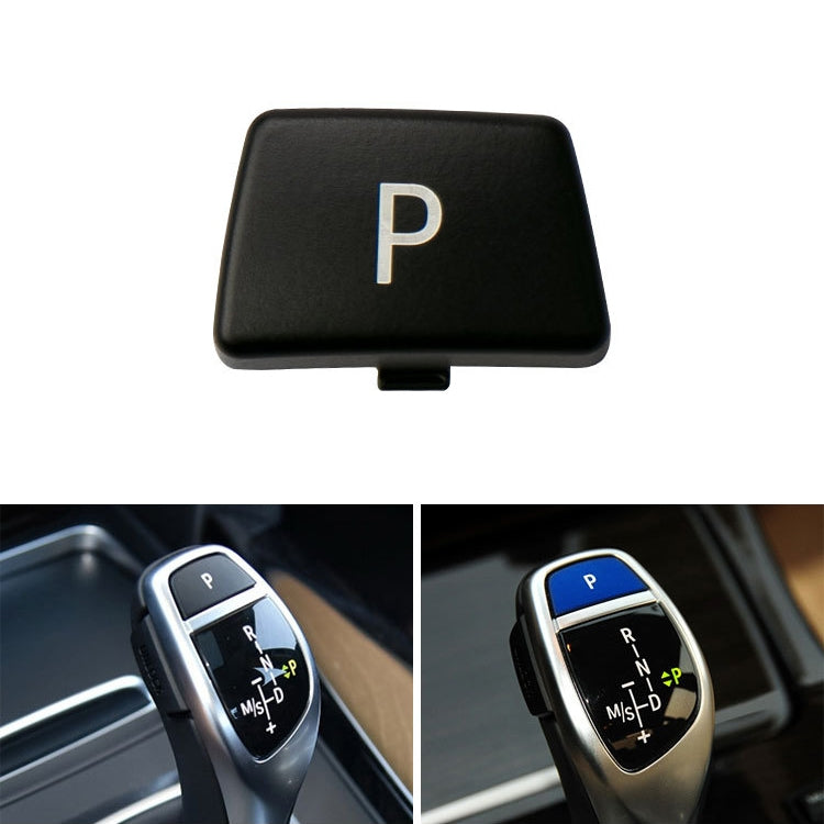 Car Gear Lever Auto Parking Button Letter P Cap for BMW 5 Series 2002-2010, Left Driving(Black) - Car Switches by PMC TechLife | Online Shopping South Africa | PMC TechLife | Buy Now Pay Later Mobicred