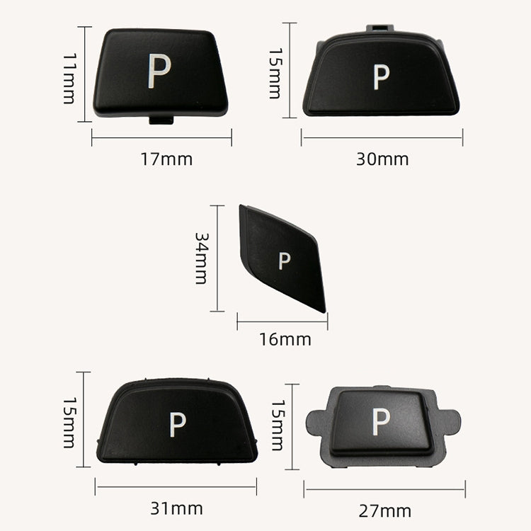 Car Gear Lever Auto Parking Button Letter P Cap for BMW 5 Series 2002-2010, Left Driving(Black) - Car Switches by PMC TechLife | Online Shopping South Africa | PMC TechLife | Buy Now Pay Later Mobicred