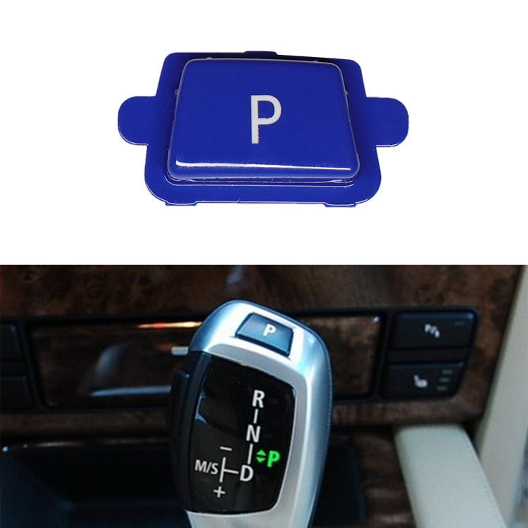 Car Gear Lever Auto Parking Button Letter P Cap for BMW X5 X6 2007-2013, Left Driving (Blue) - free shipping - PMC TechLife - Order now!