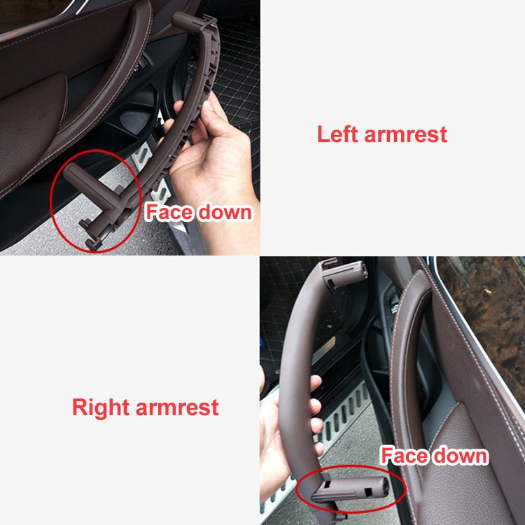 Car Left Side Inside Doors Handle Pull Trim Cover for BMW X5 / X6, Left Driving (Orange) - Door Handles by PMC TechLife | Online Shopping South Africa | PMC TechLife | Buy Now Pay Later Mobicred