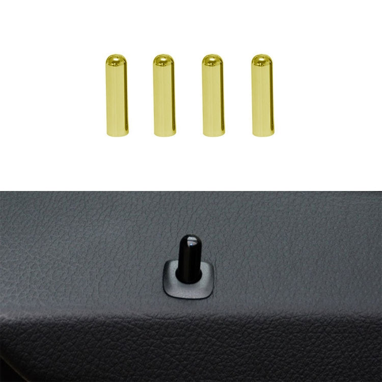 4 in 1 Car Door Latch Pin Door Screw Knob Cap Cover Trim for BMW F10, Left Driving (Gold) - Others by PMC TechLife | Online Shopping South Africa | PMC TechLife | Buy Now Pay Later Mobicred