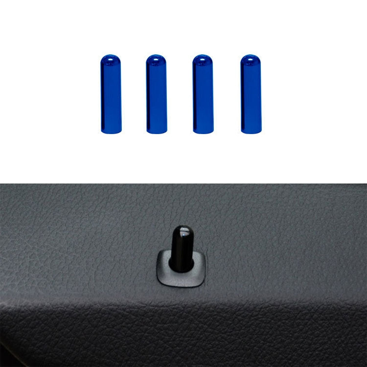 4 in 1 Car Door Latch Pin Door Screw Knob Cap Cover Trim for BMW F10, Left Driving (Blue) - Others by PMC TechLife | Online Shopping South Africa | PMC TechLife | Buy Now Pay Later Mobicred