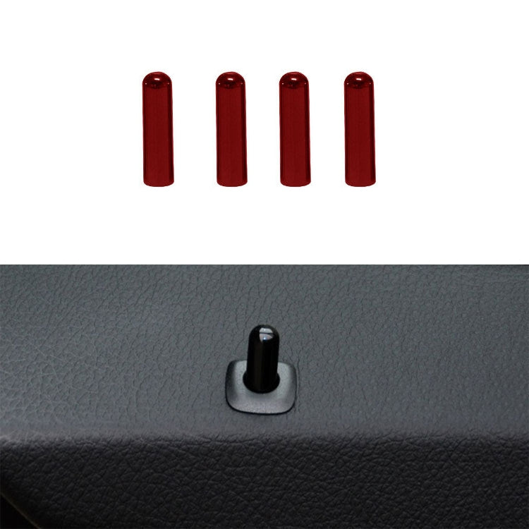 4 in 1 Car Door Latch Pin Door Screw Knob Cap Cover Trim for BMW F10, Left Driving (Red) - Others by PMC TechLife | Online Shopping South Africa | PMC TechLife | Buy Now Pay Later Mobicred