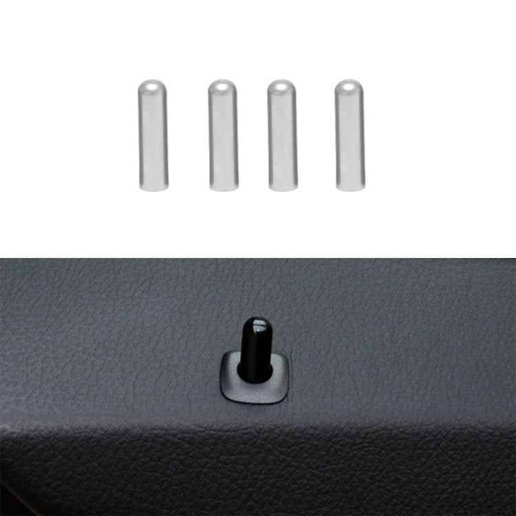 4 in 1 Car Door Latch Pin Door Screw Knob Cap Cover Trim for BMW F10, Left Driving (Silver) - Others by PMC TechLife | Online Shopping South Africa | PMC TechLife | Buy Now Pay Later Mobicred