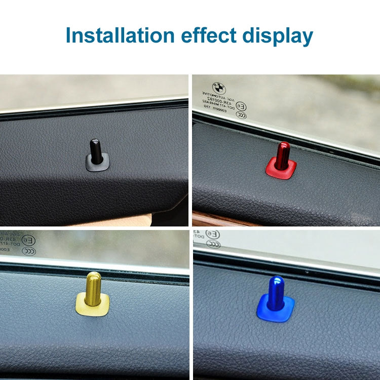 4 in 1 Car Door Latch Pin Door Screw Knob Cap Cover Trim for BMW F10, Left Driving (Blue) - Others by PMC TechLife | Online Shopping South Africa | PMC TechLife | Buy Now Pay Later Mobicred
