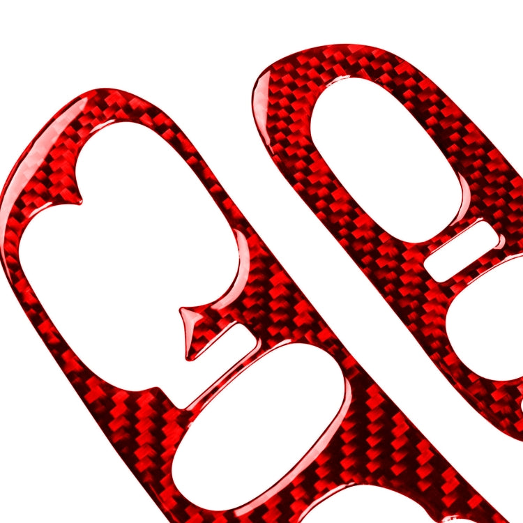 2 in 1 Car Carbon Fiber Door Control Panel  Sticker Set B for Chevrolet Corvette C5 1998-2004, Left Drive(Red) - Car Interior Mouldings by PMC TechLife | Online Shopping South Africa | PMC TechLife | Buy Now Pay Later Mobicred